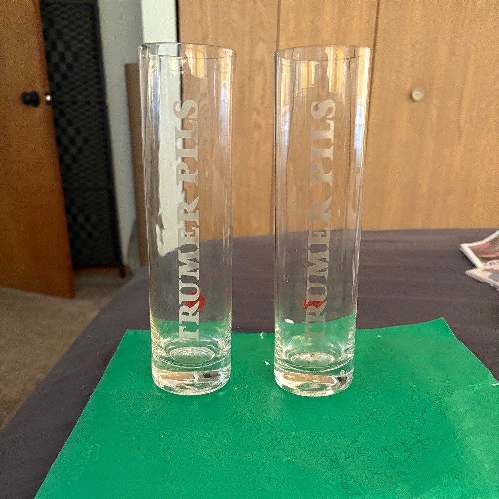 Trumer Pils beer glasses